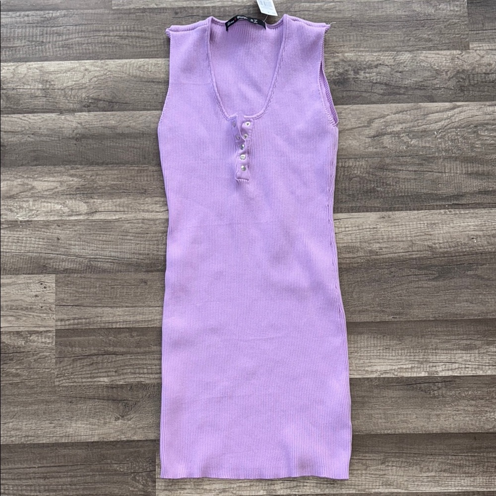 🆕 Roma Concept Sleeveless Purple Ribbed Tunic/Dress 2X
